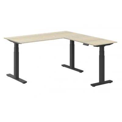 Afbeelding van Elektrisch verstelbare zit sta hoek opstelling Teez breed 180CM diep 160CM bladkleur Wit framekleur (RAL9010) NEN EN527TÜV Rheinland Rechts