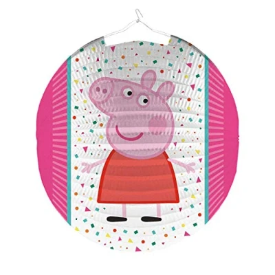 Afbeelding van Amscan 9907262 Lampion Peppa Pig, papier, 25 cm, lantaarn, decoratie, kinderverjaardag