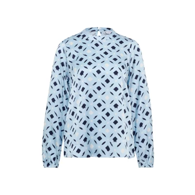 Afbeelding van comma casual identity Blouse lichtblauw