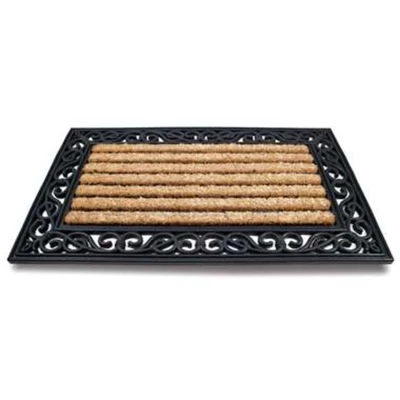 Afbeelding van Sorx Deurmat kokos en PVC klassiek bruin 75 x 45 cm