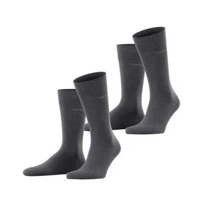Afbeelding van Esprit Basic UNI 2PACK Sokken, Heren, Maat: 47 50, Anthrazit meliert