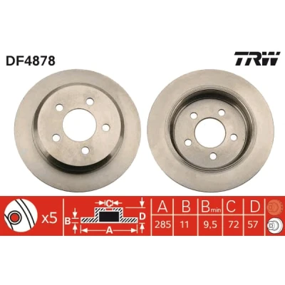 Afbeelding van Trw Remschijf DF4878