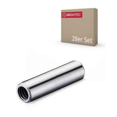 Afbeelding van Gedotec Meubelschroeven M4 hulsschroeven 15 mm, 20 stuks verbindingsschroef voor boorgat Ø 5 mm staal verzinkt houtdikte 24 26 schroefdraadhuls binnendraad M4, meubelverbinder schroeven