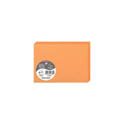 Afbeelding van Clairefontaine 2336C 25 dubbele kaarten formaat C6 11 x 15,5 cm 210 g/m² Clémentine uitnodigingskaarten evenementen en correspondentie serie pollen premium papier glad