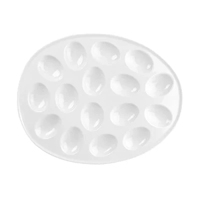 Afbeelding van Holst porselein PLA 304 eierschaal met 12 putjes, wit, 28 x 22 2 cm