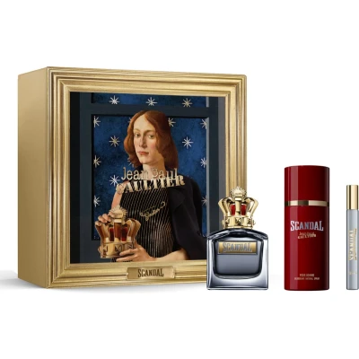 Afbeelding van Jean Paul Gaultier Scandal Pour Homme Eau de Toilette 100ml Deodorant 150ml Travel Spray 10ml Gift Set