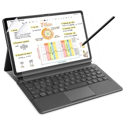 Afbeelding van TIKSSO 2 stuks papier matte beschermfolie 12,4 inch compatibel met Samsung Galaxy Tab S7 FE/S7 Plus/S8 Plus(2022)/, anti glans film voor tekenen, schrijven.
