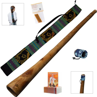 Afbeelding van DIDGERIDOO: Mahonie PRO series 147cm inclusief I kat bag en mondstuk protector, DVD, bijenwas