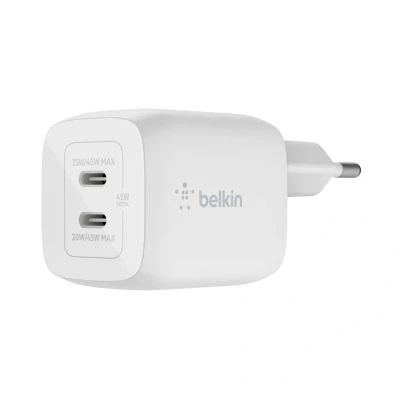 Afbeelding van Belkin 45W PD PPS Dual USB C GaN Charger Universal