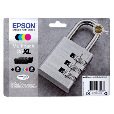 Afbeelding van Epson 35XL (T3596) Inktcartridge 4 kleuren Voordeelbundel Hoge capaciteit