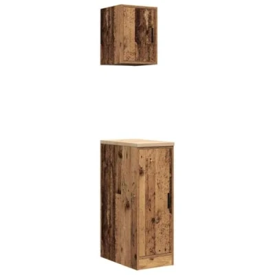 Afbeelding van vidaXL Garagekasten 2 st bewerkt hout oud