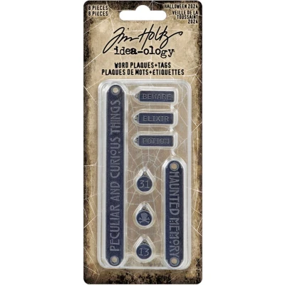 Afbeelding van Idea ology Tim Holtz Halloween Word Plaques + Tags (TH94388)