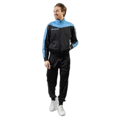 Afbeelding van Home Shop Italia Givova TR036 1005 4XL Triacetaat overall, zwart/lichtblauw,