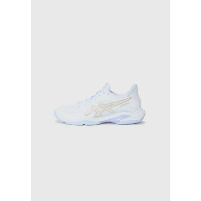 Afbeelding van Asics Blade Handbalschoenen, Heren, Maat: 37.5, White/blue fade Kunststof/ textiel