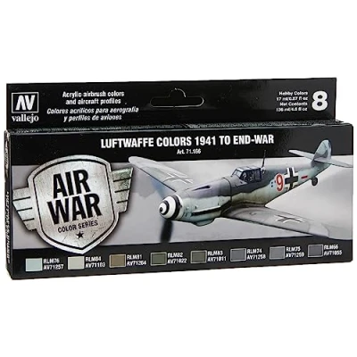 Afbeelding van Vallejo val71166 Model Air Luftwaffe Colors 1941 1945 8 x 17 ml
