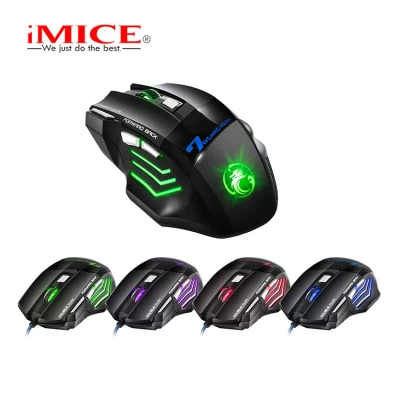 Afbeelding van Game muis met RGB verlichting 7 knoppen Instelbare DPI MOBA FPS Ergonomisch design