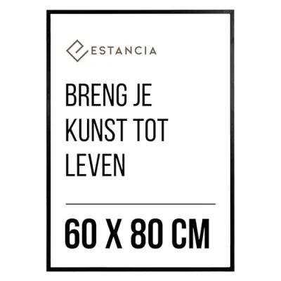 Afbeelding van Zwarte Houten Kamerfotolijst 60x80 cm met Onbreekbaar Plexiglas Grote Lijst 80x60 Zwart Kader 60 x 80