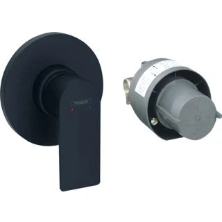 Afbeelding van Hansgrohe rebris e eengreeps inbouw douchemengkraan set mat zwart 72658670