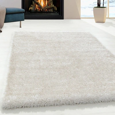 Afbeelding van Hoogpolig vloerkleed Blushy Creme/Wit 280x370cm Adana Carpets