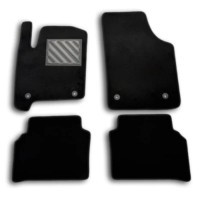 Afbeelding van Vloermatten voor Opel Meriva A 2003 2010, precies passend, antislip, hielbeschermers van rubber, versterkte drukknopen