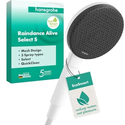 Afbeelding van Hansgrohe Raindance Alive Select S Douchekop, 3 stralen, EcoSmart, mat wit 24511700