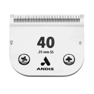 Afbeelding van Andis CeramicEdge met koolstof geïnfuseerd stalen tondeuse blad, maat 40SS, 1/100 inch snijlengte (64350)