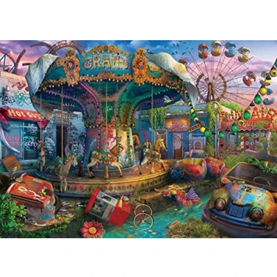 Afbeelding van Ravensburger Puzzle 2D 1000 elementów: Zapomniany lunapark, Stary design