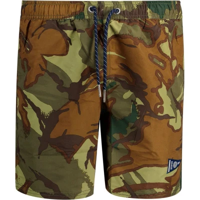 Afbeelding van Superdry Vintage Varsity Zwemshorts, Heren, Maat: XL, Outline camo dark