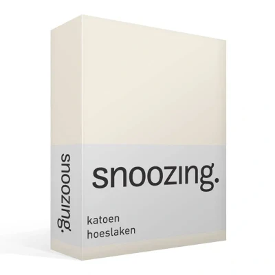 Afbeelding van Snoozing Katoen Hoeslaken Eenpersoons 80x220 cm Ivoor
