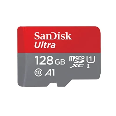 Afbeelding van SanDisk Ultra 128GB MicroSDXC geheugenkaart + SD adapter met A1 app prestaties tot 100 MB/s, klasse 10, U1