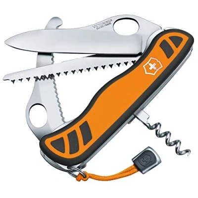 Afbeelding van Victorinox Hunter XT Grip Taschenmesser (6 Funktionen, Einhand Feststellklinge, Waidklinge, Säge), orange/schwarz B1