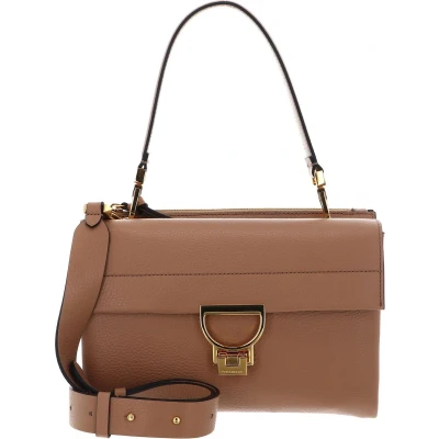 Afbeelding van COCCINELLE Leren Schoudertas Arlettis Shoulder Bag Skin Lichtbruin