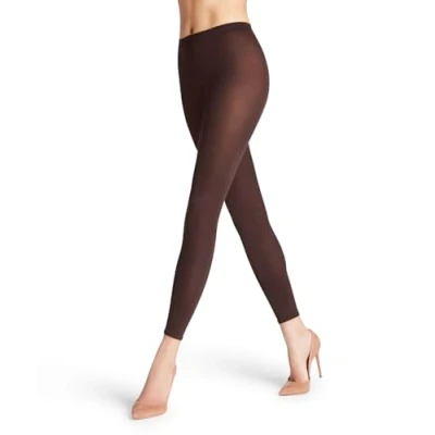 Afbeelding van FALKE Cotton Touch eenkleurig katoen legging dames bruin maat M L