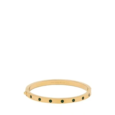 Afbeelding van Kate Spade New York Metalen bangle met scharnier en steentjes, smaragdgroen