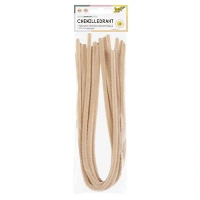 Afbeelding van Chenilledraad Folia 50cm lang 10 stuks beige