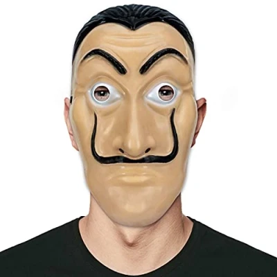 Afbeelding van V in voor Vendetta Masker Guy Fawkes Halloween Carnaval Anoniem (Salvador Dali)