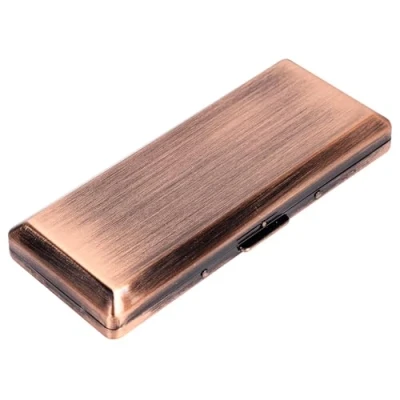 Afbeelding van Elegant, modieus en minimalistisch sigarettenetui van metaal, geschikt voor 10 sigaretten 100 mm, perfect vrouwen, licht duurzaam metalen design (rood, stuks stuks)
