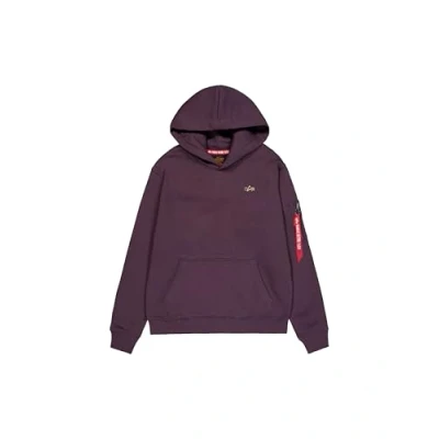 Afbeelding van Alpha Industries 3D Small LOGO Hoodie, Heren, Maat: Large, Plum