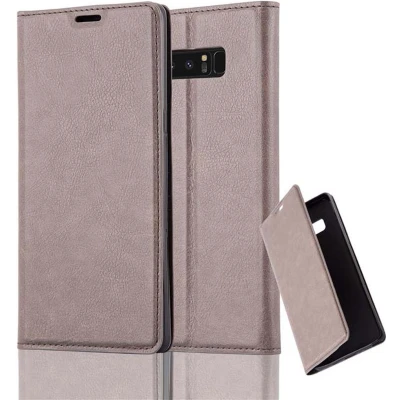 Afbeelding van Cadorabo Hoesje geschikt voor Samsung Galaxy NOTE 8 in KOFFIE BRUIN Beschermhoes Case magnetische sluiting Cover