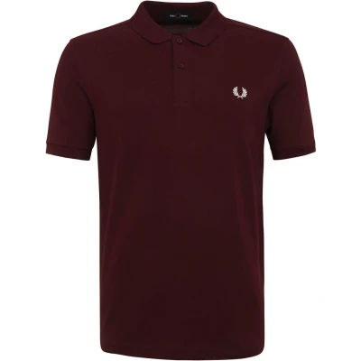 Afbeelding van Fred Perry Bordeaux Polo Slim fit Heren Poloshirt Maat L