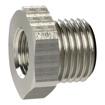 Afbeelding van REDUCEERNIPPEL 1&quot; INW X 1 1/2&quot; UITW MESSING VERNIKKELD
