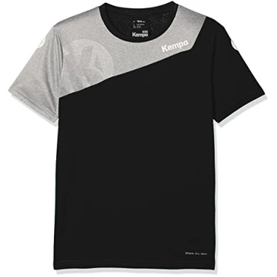 Afbeelding van Kempa Core 2.0 Shirt Kind Zwart Donker Grijs Melange Maat 128