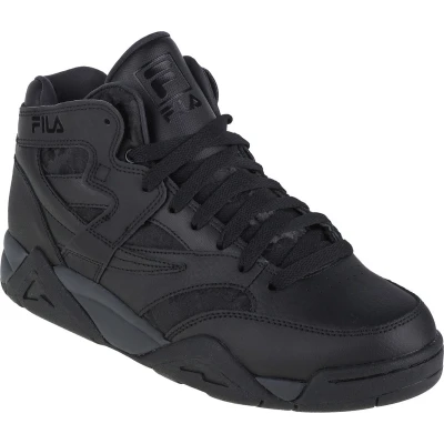 Afbeelding van Fila Squad Sneakers hoog, Heren, Maat: 43, Black Leer en textiel