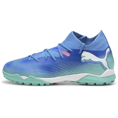 Afbeelding van Puma Future 7 Match TT MID JR Unisex Voetbalschoenen voor kunstgras kinderen, Maat: 38.5, Bluemazing/white/electric peppermint