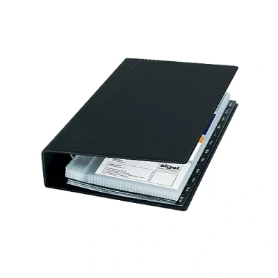 Afbeelding van Sigel Vz300 Visitekaartjes Ringband En Map, Zwart