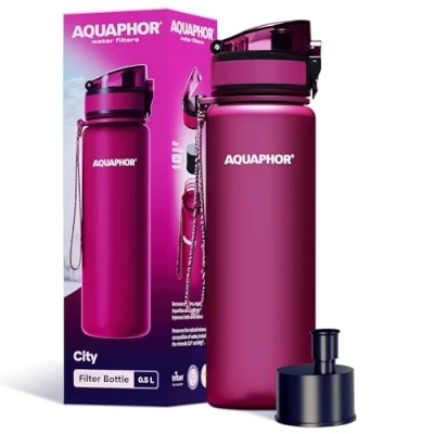Afbeelding van Aquaphor City Drinkfles met waterfilter Ruby (Capaciteit wisselfilter 150L)