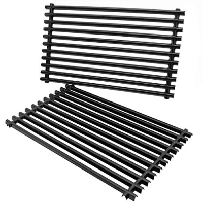 Afbeelding van Onlyfire Reservegrills voor gasbarbecues Spirit I &amp; II 200 serie, vervanging Weber 7637, geëmailleerd, 2 stuks, zwart, 44,2 x 25,7 cm