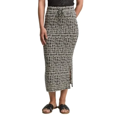Afbeelding van TOM Tailor MIDI Kokerrok, Dames, Maat: 34, Abstract black grid design