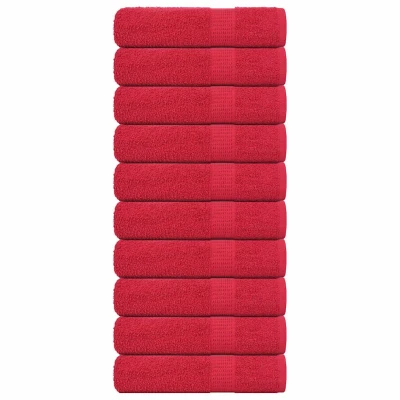 Afbeelding van vidaXL Handdoeken 10 st 50x100 cm 360 g/m² 100% katoen rood