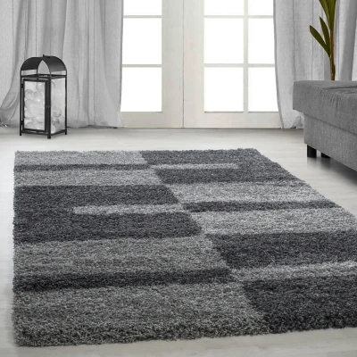 Afbeelding van Gala Shaggy vloerkleed Grijs Hoogpolig 120x170 cm